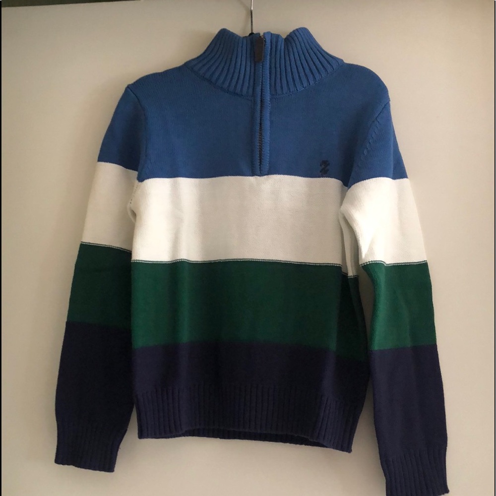 NWT BOYS IZOD STRIPED SWEATER M 10/12